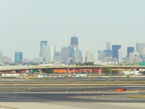 We are viewing (north) the progress of the replacement tower for the 9/11 felled tower(s).